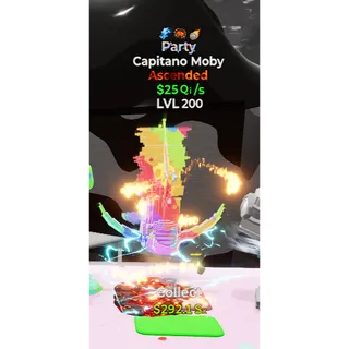 🔥ASCENDED CAPITANO MOBY 25Qi/s LVL 200 | 3 TRAITS⚡FAST DELIVERY 🚀 GO UP FOR BRAINROTS FORTNITE