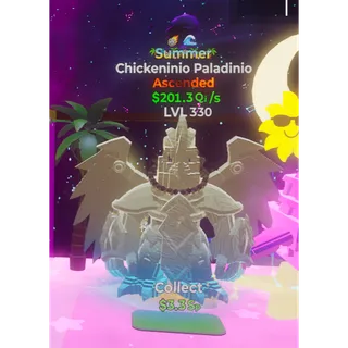 🔥SUMMER CHICKENINIO PALADINIO 202Qi/s LVL 330| 2 TRAITS  ⚡FAST DELIVERY 🚀 GO UP FOR BRAINROTS FORTNITE
