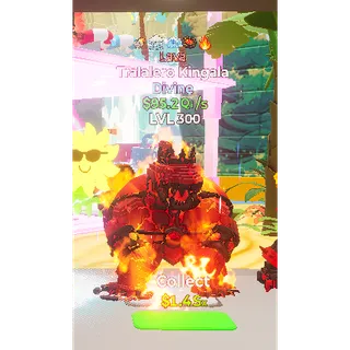 🔥LAVA DIVINE TRALALERO KINGALA +95.3Qi/s LVL MAX | 5 TRAITS⚡FAST DELIVERY 🚀 GO UP FOR BRAINROTS FORTNITE