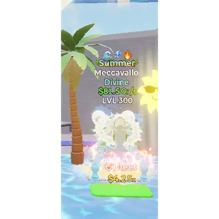🔥SUMMER DIVINE MECCAVALLO +81.5Qi/s LVL MAX⚡FAST DELIVERY 🚀 GO UP FOR BRAINROTS FORTNITE