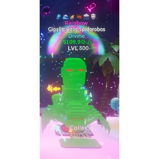 🔥RAINBOW GIGALITRAKTOS SPIDOROBOS 109.9Qi/s LVL MAX | 6 TRAITS⚡FAST DELIVERY 🚀 GO UP FOR BRAINROTS FORTNITE