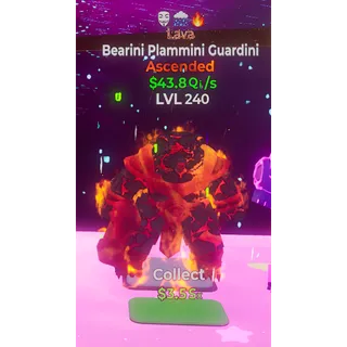 🔥LAVA ASCENDED BEARINI PLAMMINI GUARDINI 43.8Qi/s LVL 240 | 3T ⚡FAST DELIVERY 🚀 GO UP FOR BRAINROTS FORTNITE