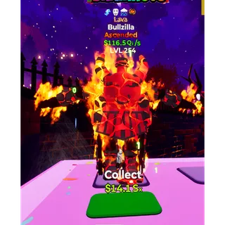 🔥 LAVA ASCENDED BULZZILA 116.5Qi/S LVL 254 | 4T ⚡FAST DELIVERY 🚀 GO UP FOR BRAINROTS FORTNITE