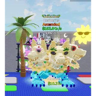 🔥SUMMER ASCENDED CERBERUS 163.8Qi/s LVL 310⚡FAST DELIVERY 🚀 GO UP FOR BRAINROTS FORTNITE