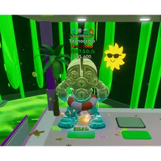 🔥 SUMMER ASCENDED TITANOCCHIO 557.5Qi/s LVL MAX | 4T⚡ FAST DELIVERY 🚀 GO UP FOR BRAINROTS FORTNITE 