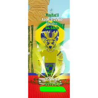 🔥FOOTBALL DIVINE JAGUARZINIO 4.5B LVL 10⚡FAST DELIVERY 🚀 GO UP FOR BRAINROTS FORTNITE