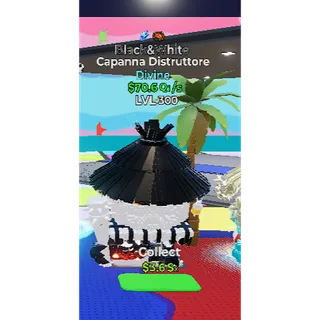 🔥BLACK&WHITE DIVINE CAPANNA DISTRUTTORE 70.6Qi\s LVL MAX | 2 TRAITS⚡FAST DELIVERY 🚀 GO UP FOR BRAINROTS FORTNITE