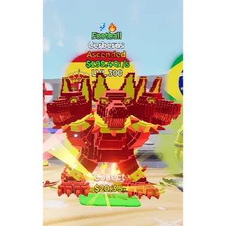 🔥FOOTBALL ASCENDED CERBERUS 195.4Qa/s LVL MAX | 2 TRAITS⚡FAST DELIVERY 🚀 GO UP FOR BRAINROTS FORTNITE