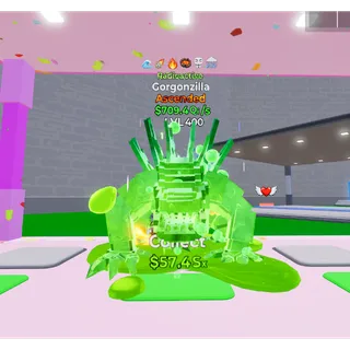 🔥RADIOACTIVE ASCENDED GORGONZILLA 709.4Qi\s LVL MAX | 5T⚡FAST DELIVERY 🚀 GO UP FOR BRAINROTS FORTNITE