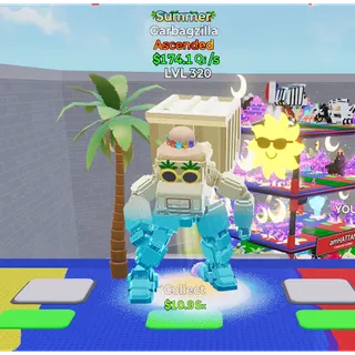 🔥SUMMER ASCENDED GARBAGZILLA 174Qi/s LVL 320⚡FAST DELIVERY 🚀 GO UP FOR BRAINROTS FORTNITE