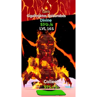 🔥LAVA DIVINE GIGALITRAKTOS SPIDOROBOS 3Qi/s LVL 165 | 1 TRAIT⚡FAST DELIVERY 🚀 GO UP FOR BRAINROTS FORTNITE