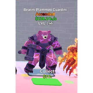 🔥ASCENDED Bearini Plammini guardini 228.8M/s LVL 146| with gift ⚡FAST DELIVERY 🚀 GO UP FOR BRAINROTS FORTNITE