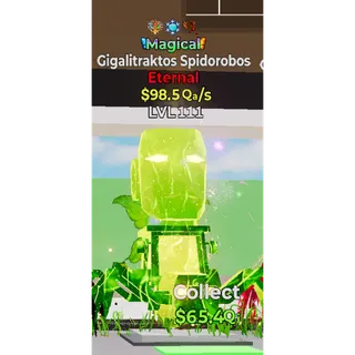 🔥 MAGICAL ETERNAL Gigalitraktos Spidorobos 98.5Qa/s lvl 111 | 3 TRAITS⚡FAST DELIVERY 🚀 STEAL THE BRAINROT FORTNITE