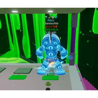 🔥 AQUA ASCENDED TITANOCCHIO 542.2Qi/s LVL MAX | 4T⚡ FAST DELIVERY 🚀 GO UP FOR BRAINROTS FORTNITE 