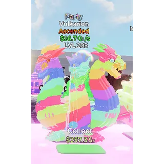 🔥PARTY ASCENDED VULKARION 16.7Qi/s LVL 205| with gift ⚡FAST DELIVERY 🚀 GO UP FOR BRAINROTS FORTNITE