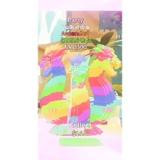 🔥PARTY ASCENDED VULKARION 109Qi/s LVL MAX| with gift ⚡FAST DELIVERY 🚀 GO UP FOR BRAINROTS FORTNITE