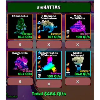 🔥Bundle offer ( A ) : 464Qi ⚡FAST DELIVERY 🚀 GO UP FOR BRAINROTS FORTNITE