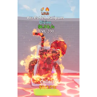 🔥LAVA DIVINE  Br Es Teh Patipum 6.5Qi/s LVL 200| 2 TRAITS⚡FAST DELIVERY 🚀 GO UP FOR BRAINROTS FORTNITE 