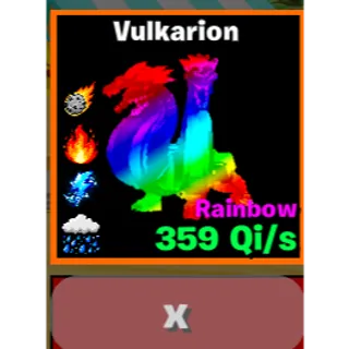 🔥 RAINBOW ASCENDED VULKARION 359.8QI/S LVL 337| 4T ⚡FAST DELIVERY 🚀 GO UP FOR BRAINROTS FORTNITE