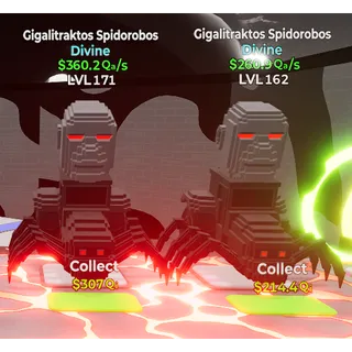 🔥2X DIVINE GIGALITRAKTOS SPIDOROBOS +242Qa/s LVL 160+⚡FAST DELIVERY 🚀 GO UP FOR BRAINROTS FORTNITE