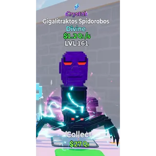 🔥CRYSTAL DIVINE GIGALITRAKTOS SPIDOROBOS +1.2Qi/s LVL 161 | 1 trait⚡FAST DELIVERY 🚀 GO UP FOR BRAINROTS FORTNITE