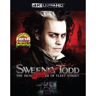 Sweeney Todd: The Demon Barber of Fleet Street  4K UHD Fandango Auto Delivery 