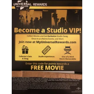 (Renfield) Universal rewards points myuniversalrewards.com  .. please read details Points only