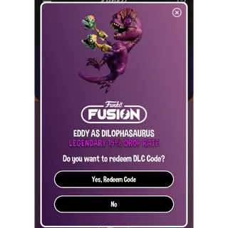 Legendary Eddy as dilophasaurus for Funko fusion game.  Playstation xbox 