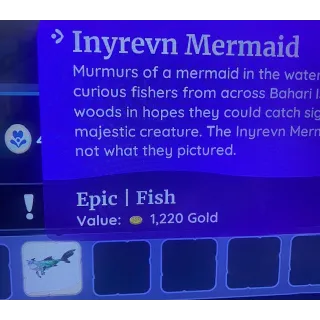 Inyrevn Mermaid Epic Fish x 1 for Palia  ( Make sure your able to request one first )