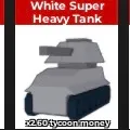 White Super Heavy Tank | Noob Army Tycoon