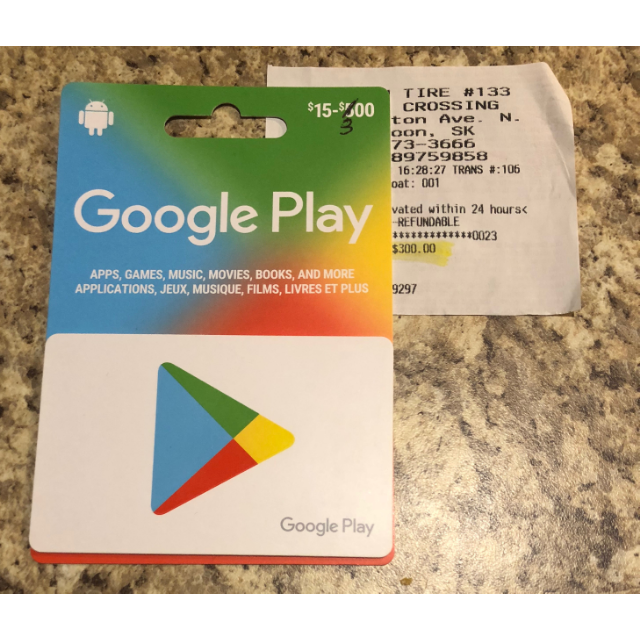 Google Play Gift Card R$ 15 à R$ 300