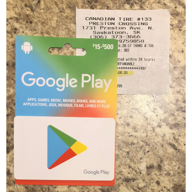 500 00 Cad Google Play Google Play Gift Cards Gameflip