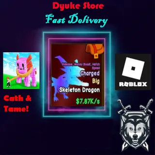 Skeleton Dragon Ridable Money Boost Hatch Speed | Catch and Tame!