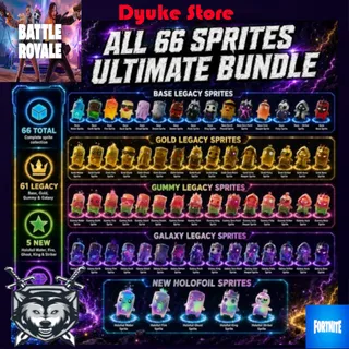 All 66 Sprites  Ultimate Bundle ( 61 Legacy + 5 New Sprites ) | Fortnite Battle Royale