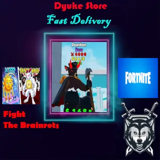 4000 Damage Deardeer Boss | Fight The Brainrots Fortnite