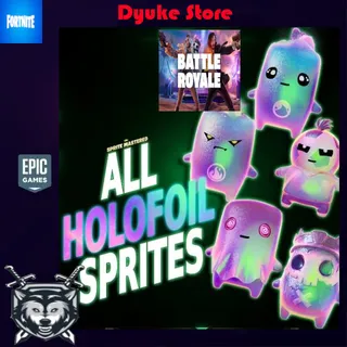 All Holofoil Sprites Level 5 Mastered | Fortnite Battle Royale