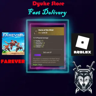 Horns Of The Wind Legendary Level 20 (NA Server)| FarEver