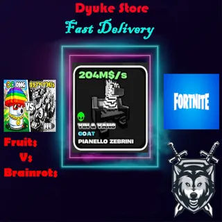Pianello zebrini Yin & Yang | Fruits vs Brainrots Fortnite