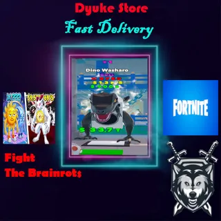 1 Star 2750 Damage Dino Washaro | Fight The Brainrots Fortnite