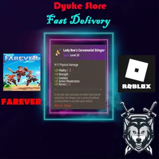 Lady Bee's Ceremonial Stinger Epic Level 20 (NA Server)| FarEver