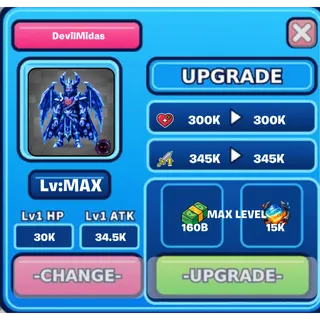Diamond DevilMidas 9.9M Gold | Grow The Brainrot