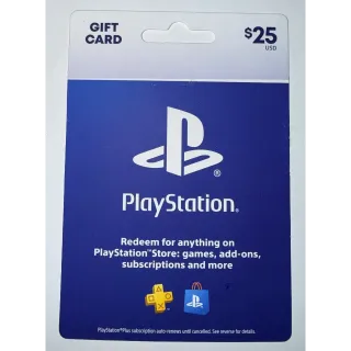 *INSTANT* $25.00 USD PlayStation Store