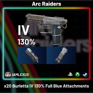 20x Burletta IV Full Blue Attachments 130% Durability - Arc Raiders
