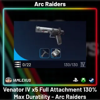 Venator IV x5 Full Attachment 130% Max Duratility - Arc Raiders