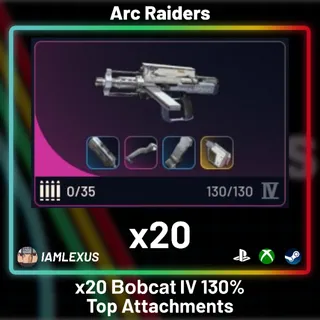 20x Bobcat IV Full Attachment With Compensator III + Kinetic Converter + Extended Light Mag III + Gorizontal Grip