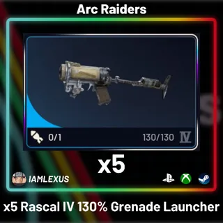 x5 Rascal IV 130% Grenade Launcher - Arc Raiders