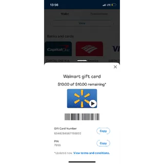 $10.00 USD Walmart