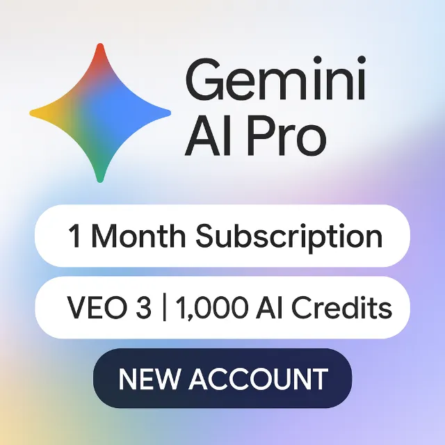 Gemini AI Pro – 1 Month | VEO 3 Access + 1000 AI Credits | New Account ...