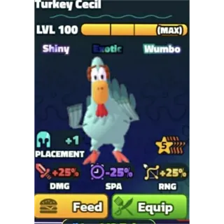 TURKEY CECIL SW/5 STARS RANDOM SERIAL # - SPONGEBOB TOWER DEFENSE