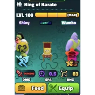 KING OF KARATE SW/NC/PP 5 STARS RANDOM SERIAL # - SPONGEBOB TOWER DEFENSE